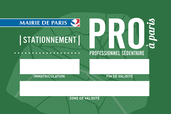 Visuel carte stationnement pro sédentaire 155255 (Mairie de Paris)