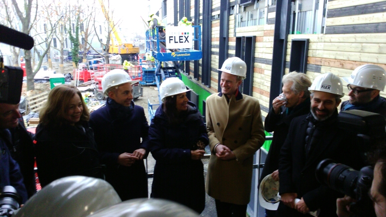 Inauguration du centre d'hébergement d'urgence du Bastion de Bercy