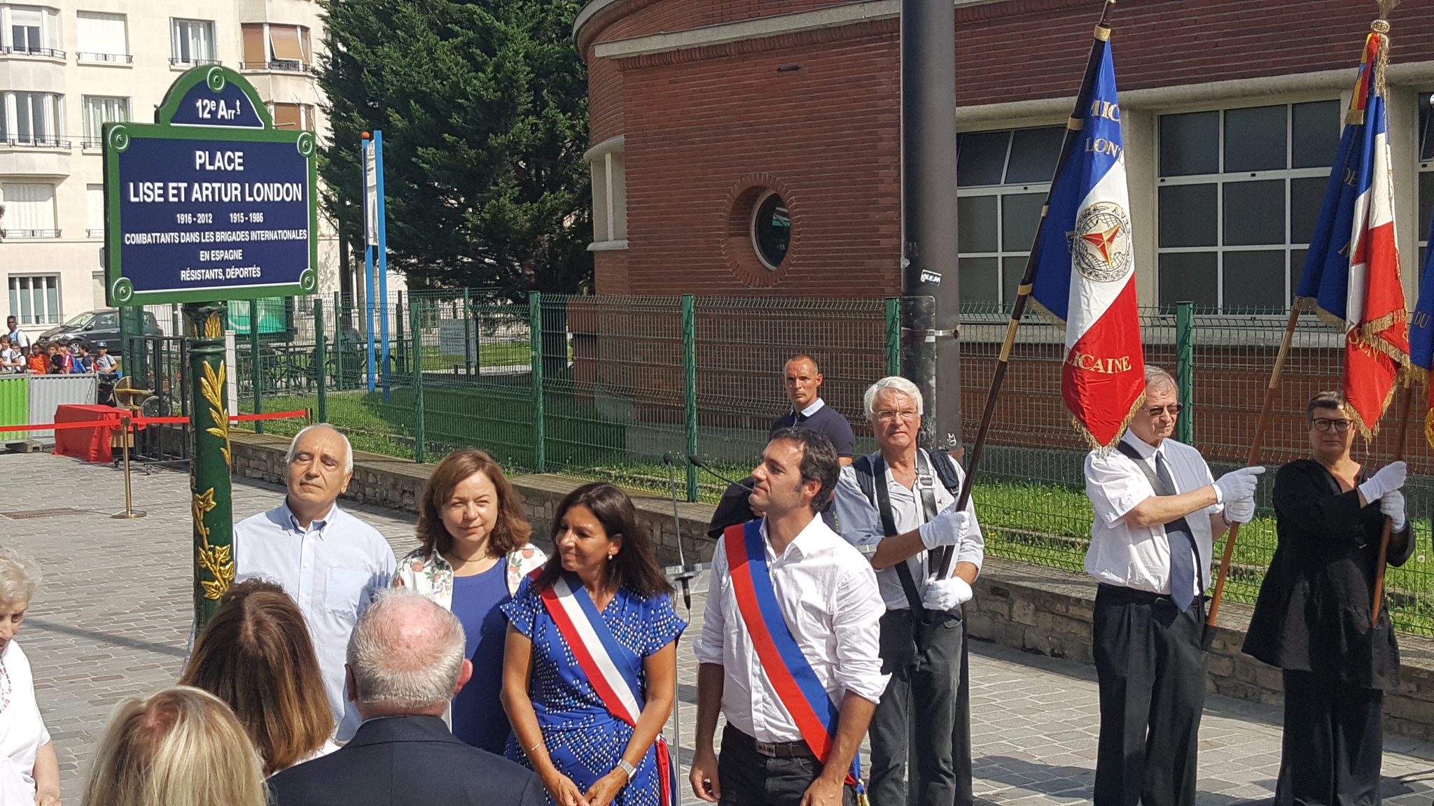 Inauguration de la place Lise et Artur London - 29 août 2017