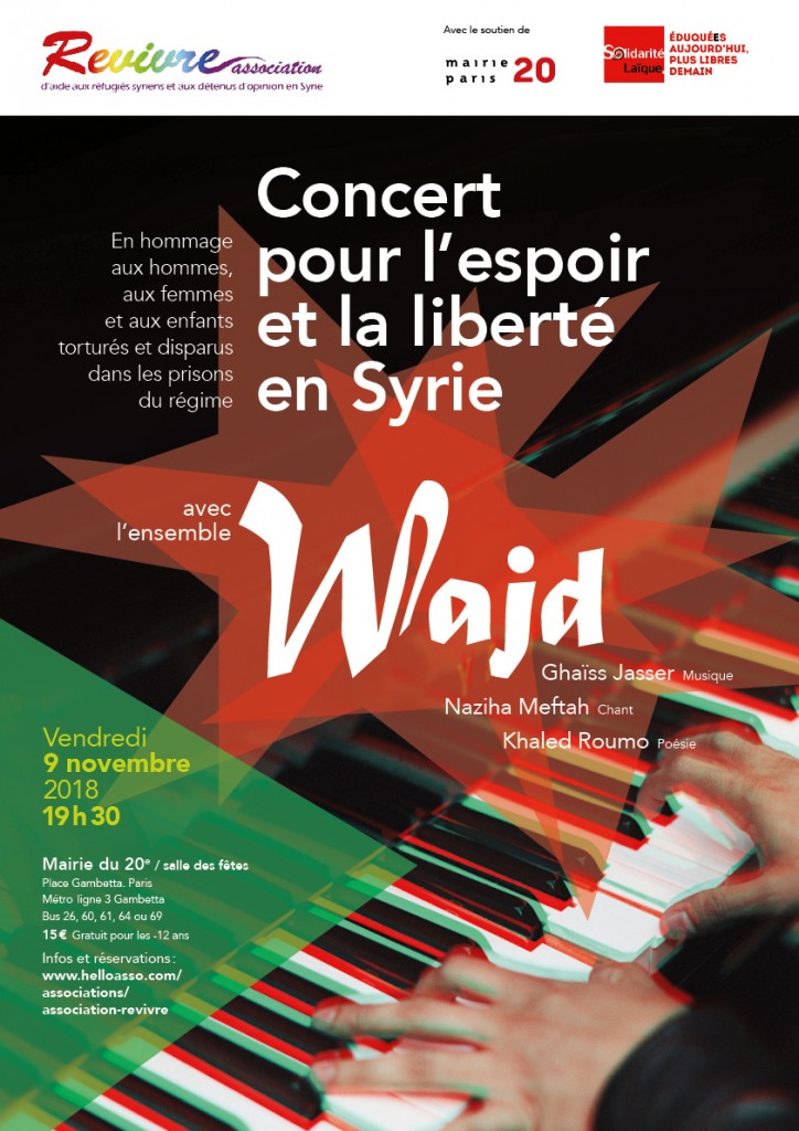 Affiche Concert Revivre Wajd 2018