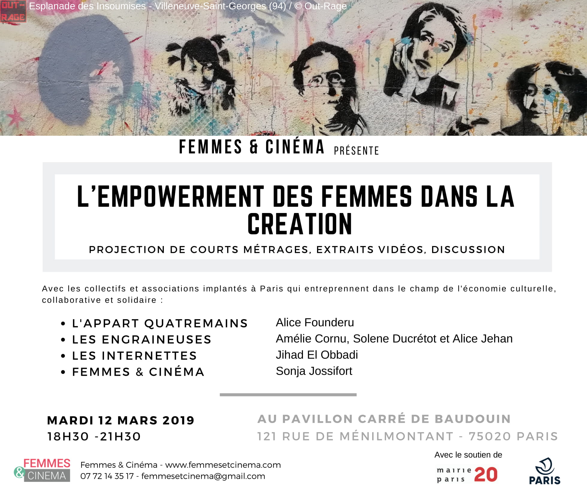 Affiche Femmes & Cinéma L'empowerment des femmes dans la création