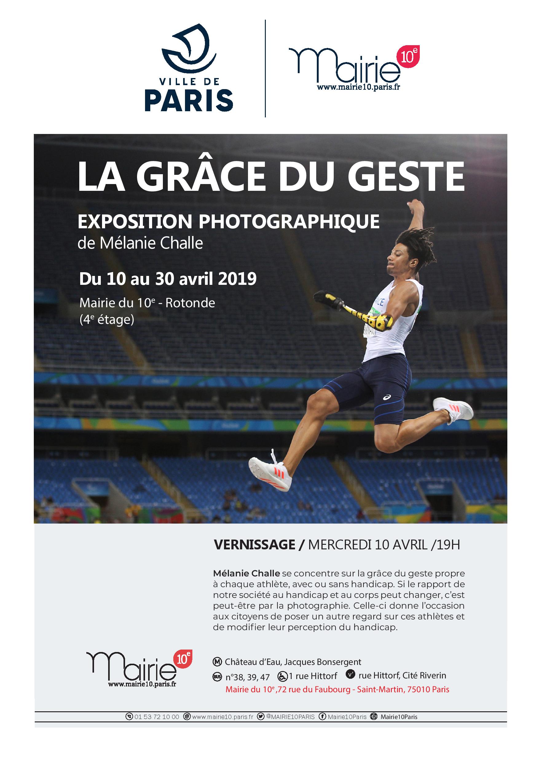 Exposition handisport Grâce du Geste - affiche