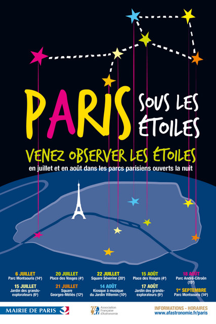Affiche Paris sous les étoiles