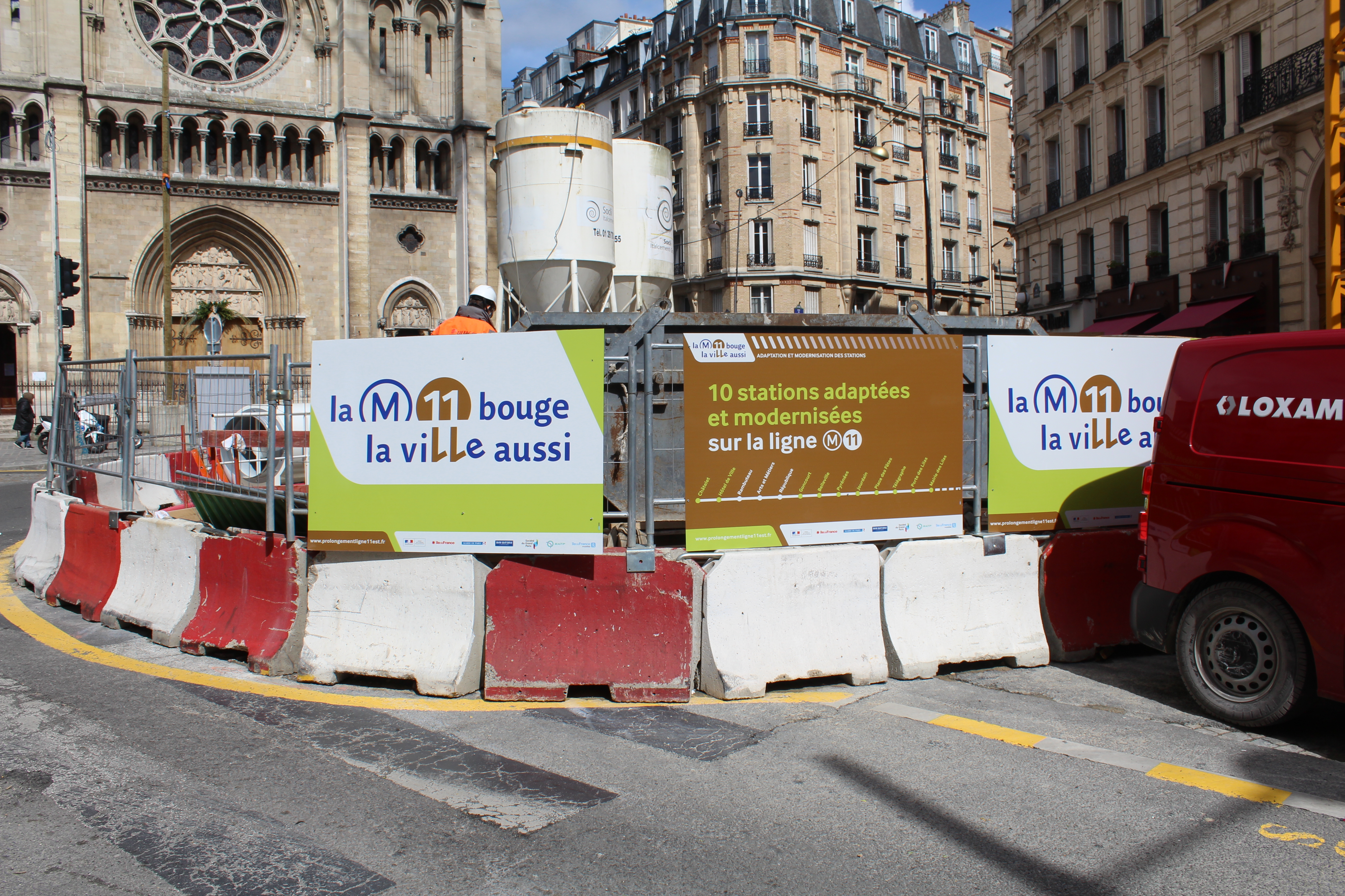 Travaux Station Jourdain Métro Ligne 11