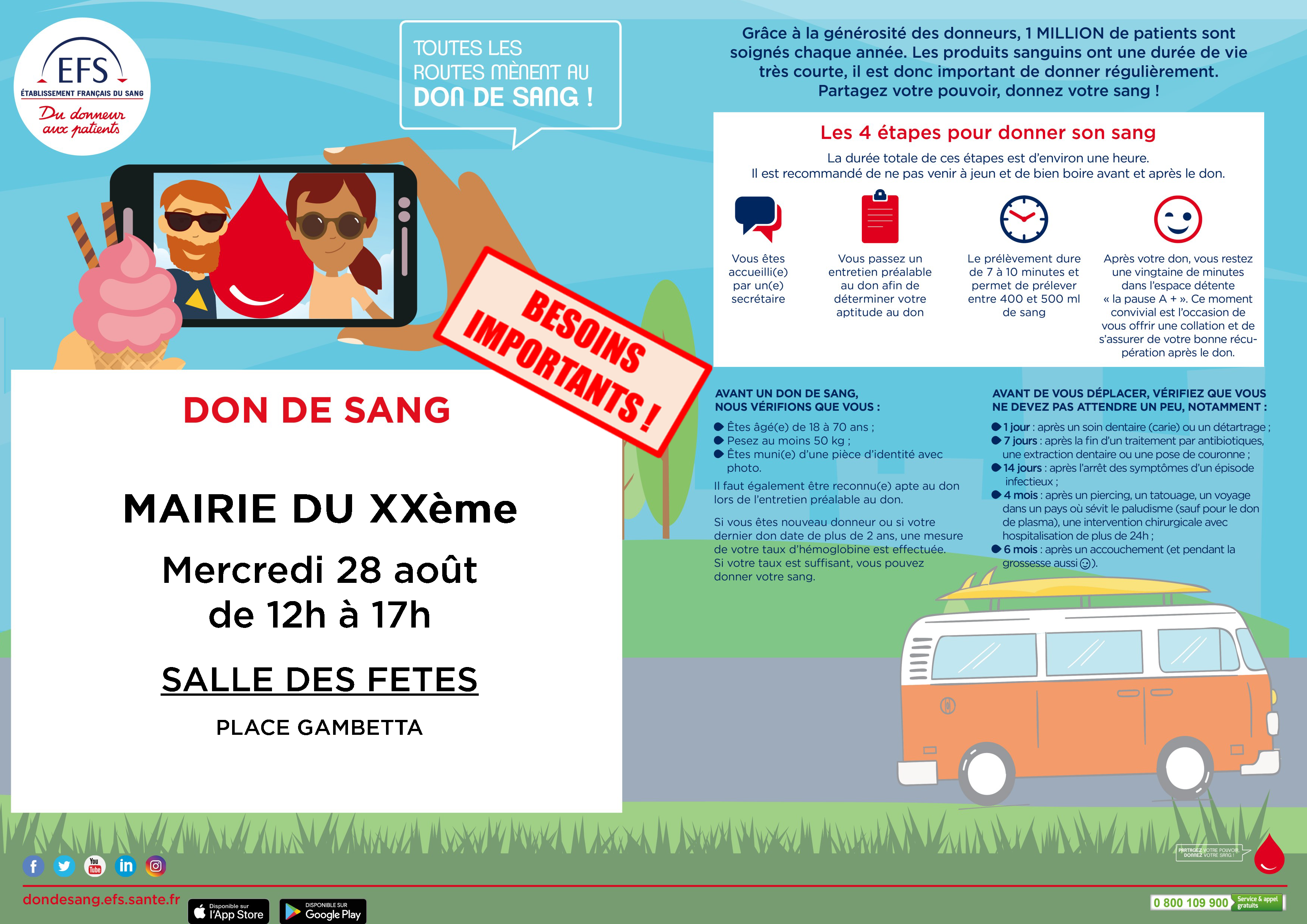 paris 20 don du sang efs 2019
