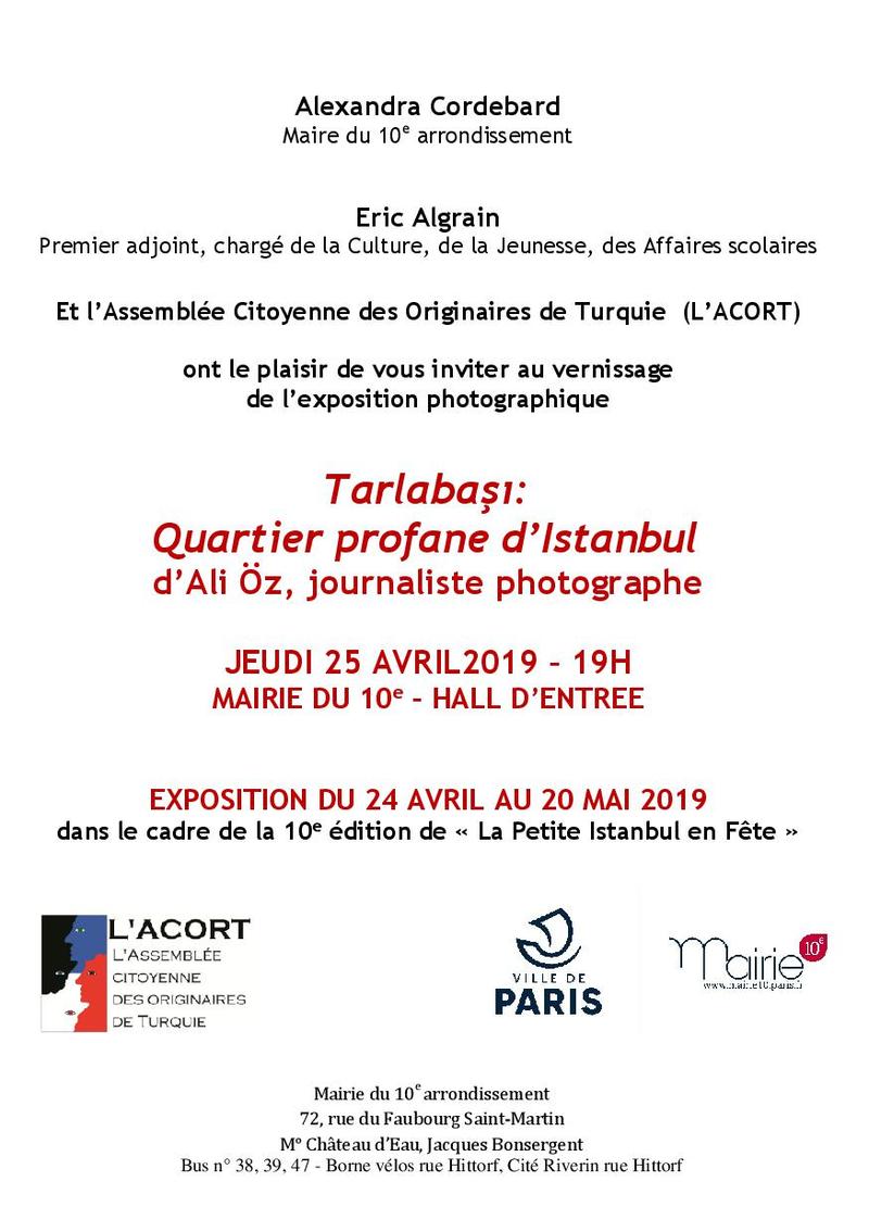 Exposition avril 2019 : quartier profane d'Istanbul