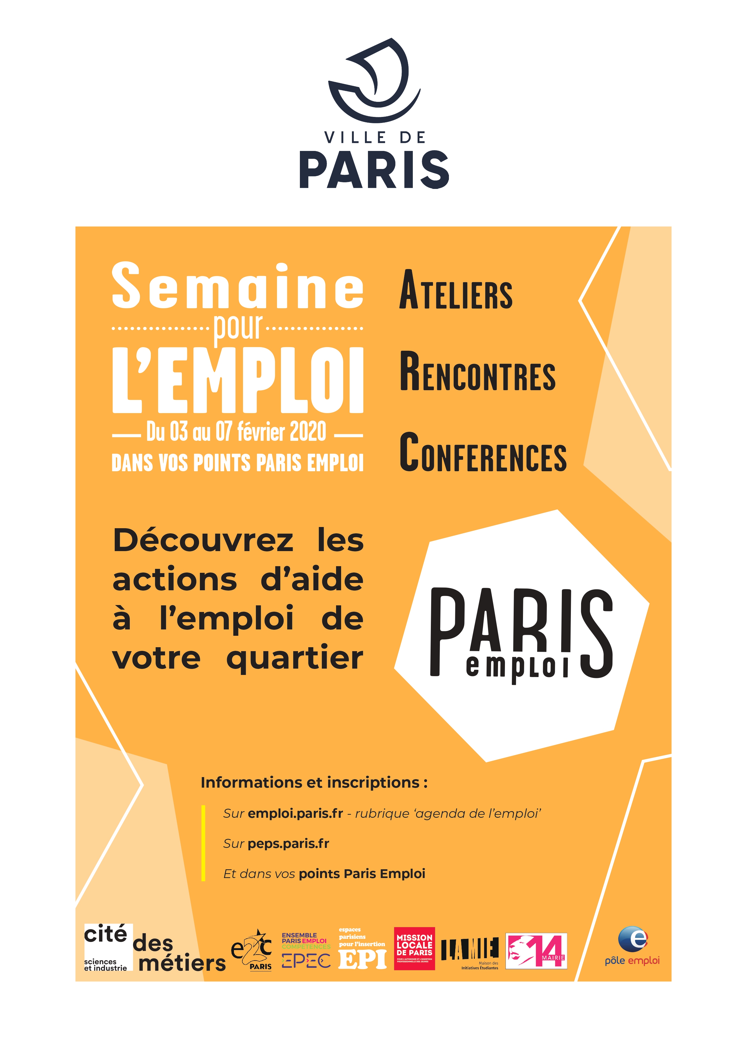 Affiche Semaine pour l'emploi 2020