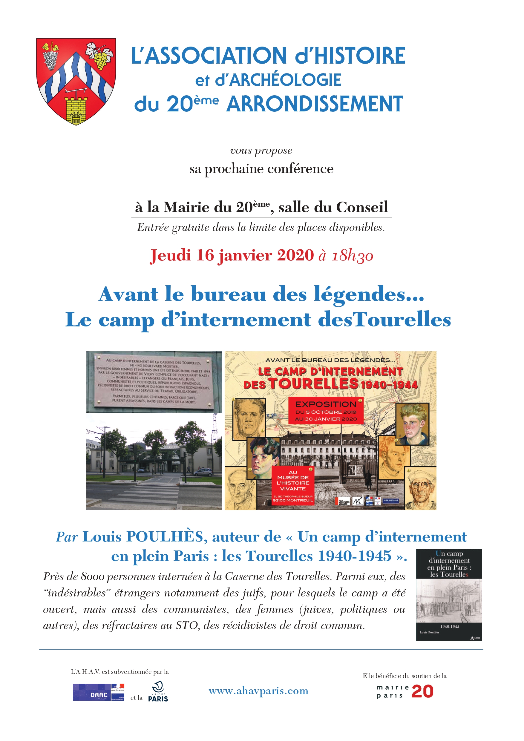Affiche Conférence Tourelles (AHAV)