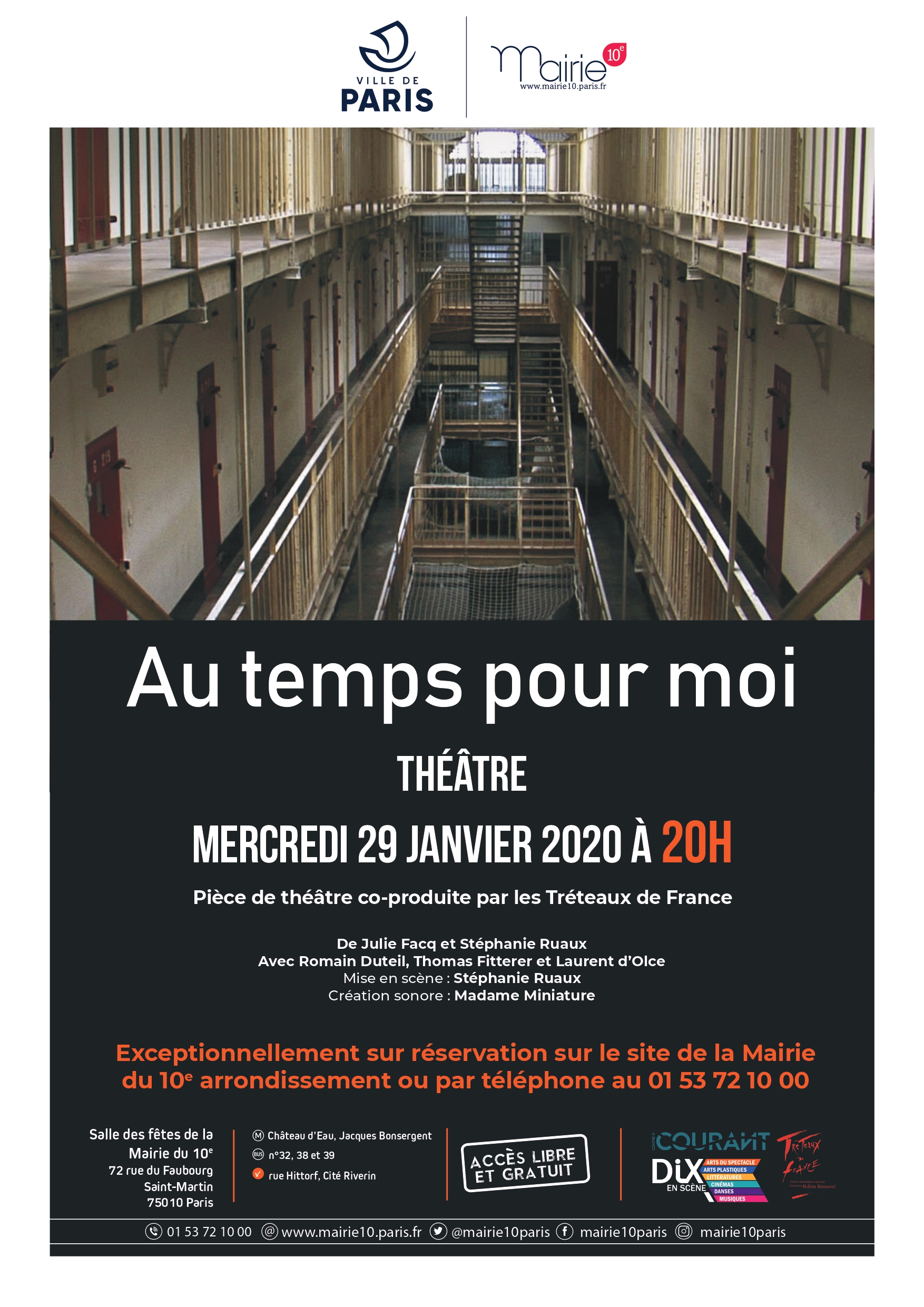 Affiche Dix en scène Janvier 2020
