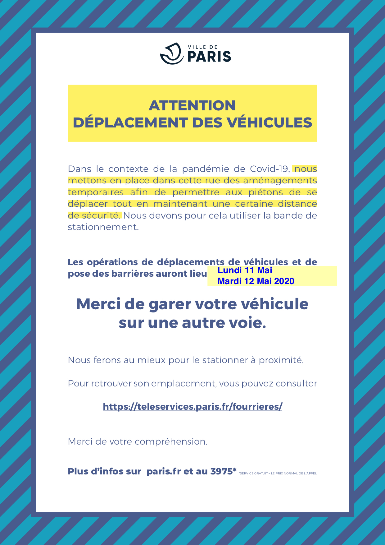 Paris Respire faubourg Saint-Denis déplacement de véhicules mai 2020.jpg