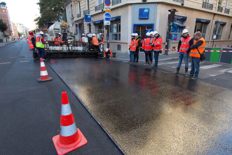 Travaux revêtement anti-bruit et anti chaleur (mairie de Paris)