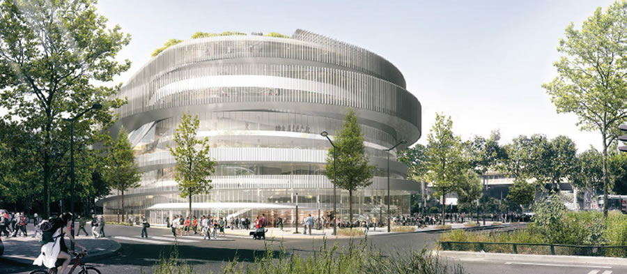 La Cité Universelle porteur:Ga Smart Building lauréat Réinventer Paris II (Architectes : Baumschlager Eberle Architekten, INEDIT Architecture)