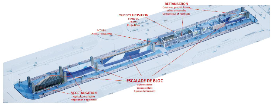 Station Blocpark_The Wall – Arkose Lauréat Réinventer Paris II (Station Blocpark_The Wall – Arkose)