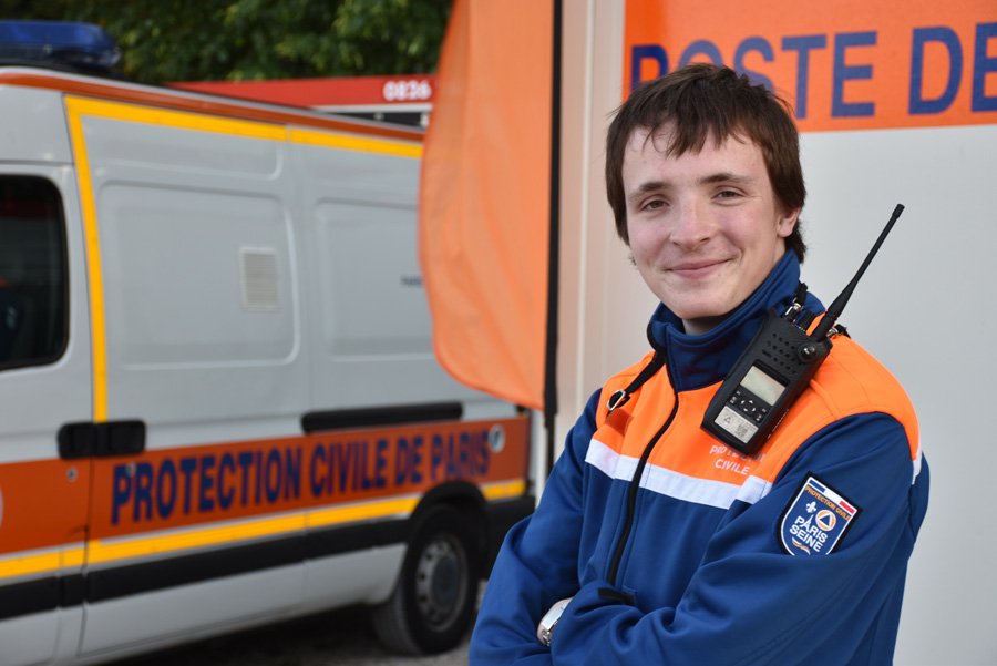 Maxime Hautrive, secouriste à la protection civile (Léo Janin)