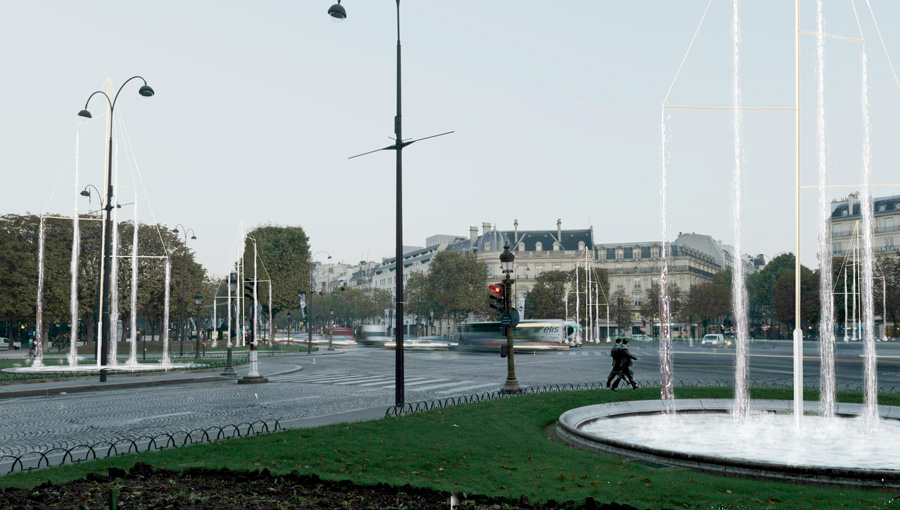 Fontaines du Rond-Point des Champs Elysées (Erwan et Ronan Bouroullec)