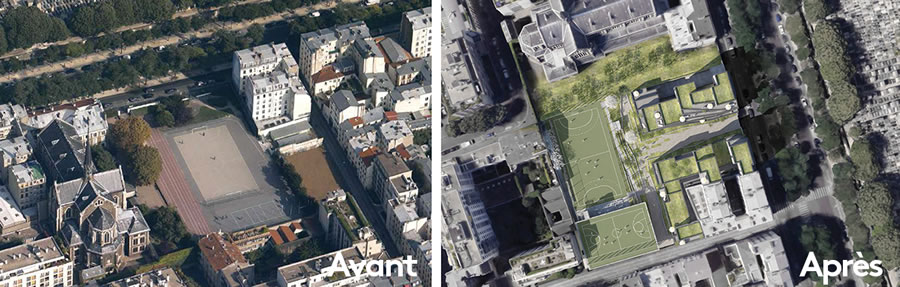 Avant après aménagement TEP Ménilmontant (Paris Habitat) Avant après aménagement TEP Ménilmontant