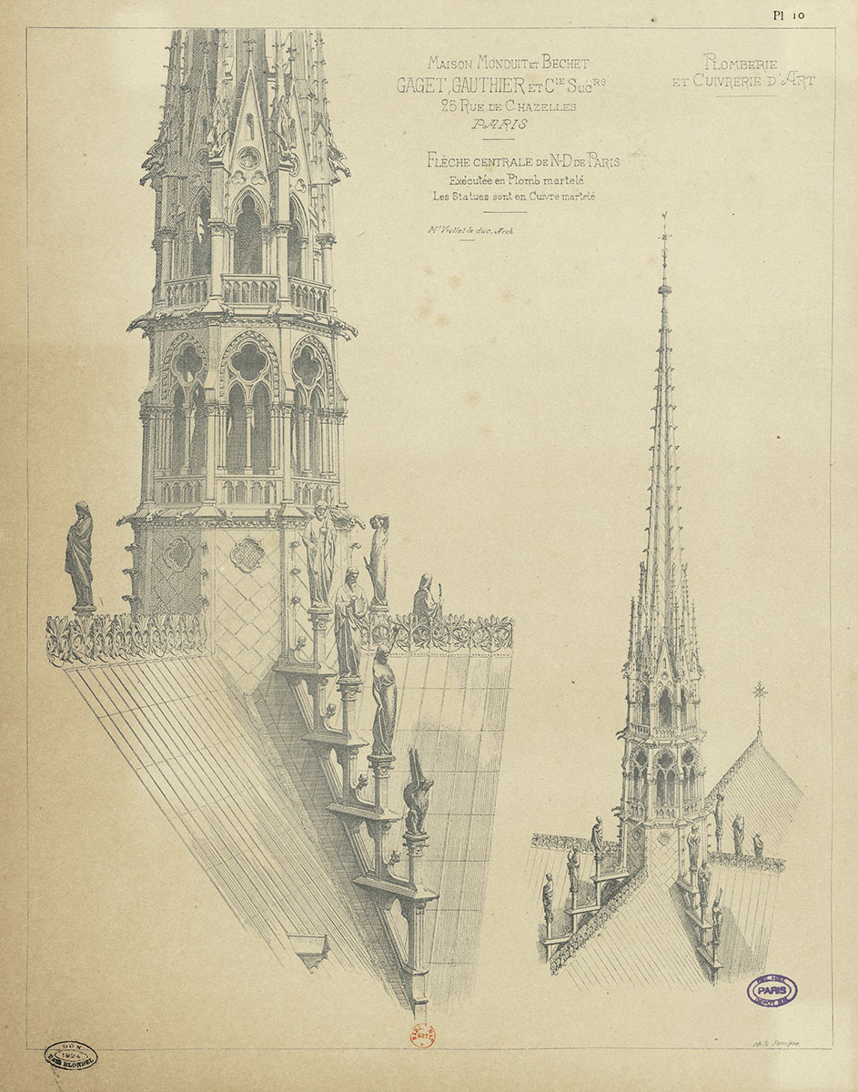 Flèche centrale de N-D de Paris (©Ville de Paris / BHVP)
