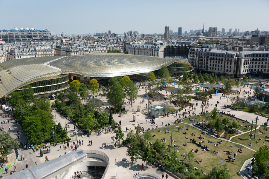 Paris vue de l'église saint Eustache sur la canopée (Joséphine Brueder / Ville de Paris)