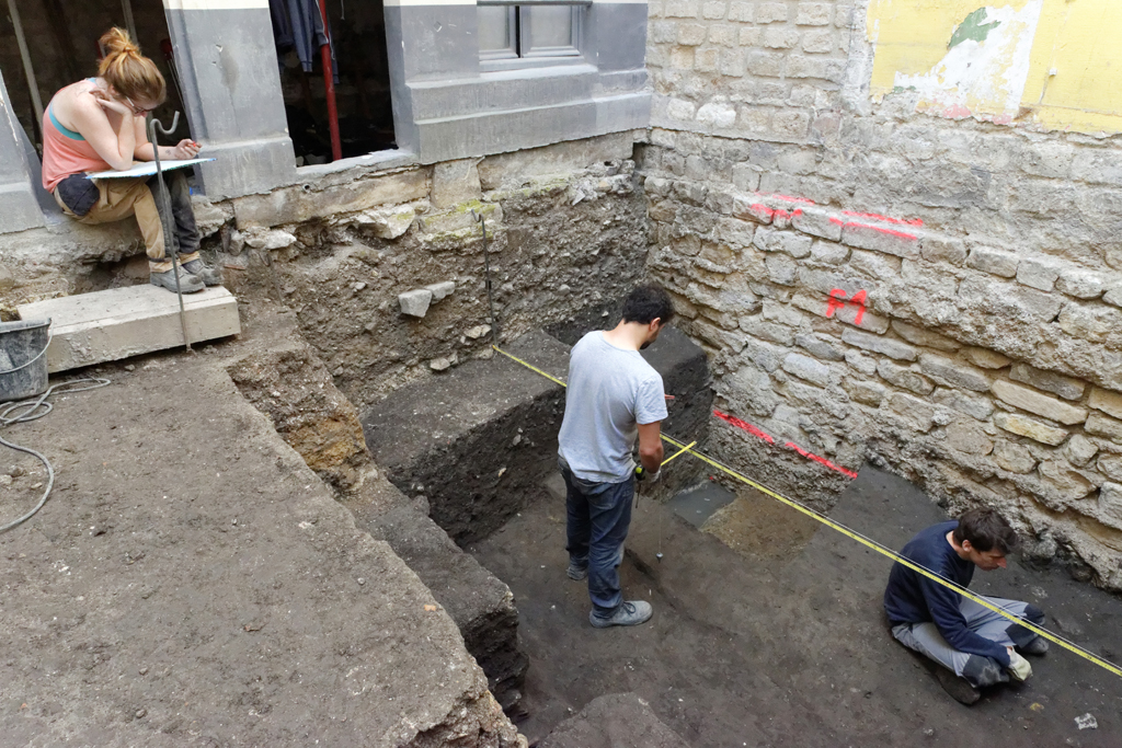 Fouille archéologique rue de la Montagne Sainte Geneviève 5e (Marc Lelièvre / ville de Paris)