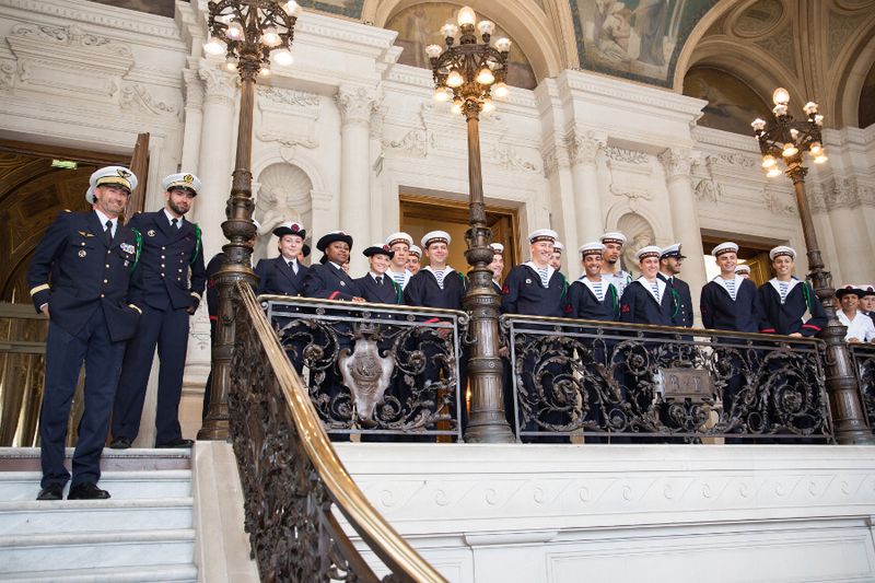 lundi 4 Juin 2018, les primo embarquants du porte-avions Charles de Gaulle sont reçus à l Hôtel de Ville (Guillaume Bontemps /ville de Paris)