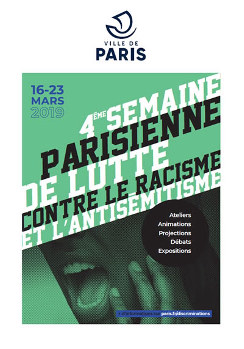 Affiche Semaine de lutte contre le racisme et l'antisémitisme (Ville de Paris)