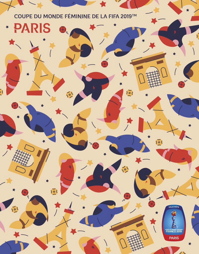 Poster officiel FIFA 2019 Aurélien Jeanney (et les enfants du Centre de loisirs des Amandiers).