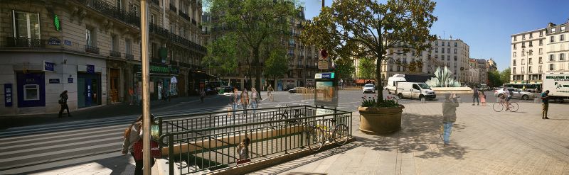Gambetta parvis mairie (MAiruie de Paris)