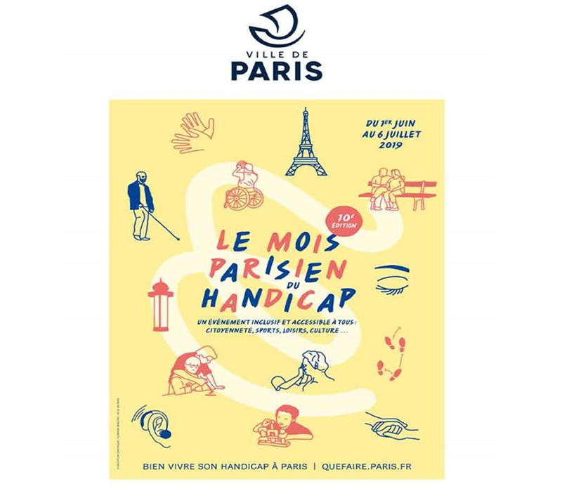 Affiche Le Mois Parisien du Handicap 2019. (Ville de Paris)