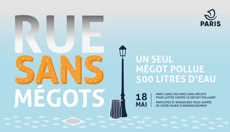 infographie rue sans mégots (Ville de Paris) Lancement du dispositif rues sans mégots le 18 mai 2019